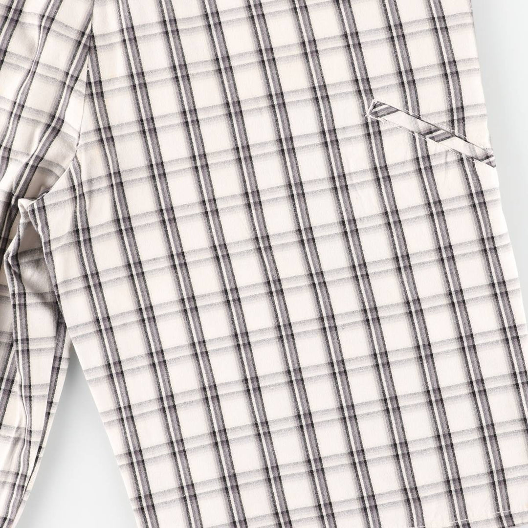 Dickies Check Pattern Work Shorts, Men's Size W37 (approx.) polyester pale white type Vintage Second Hand