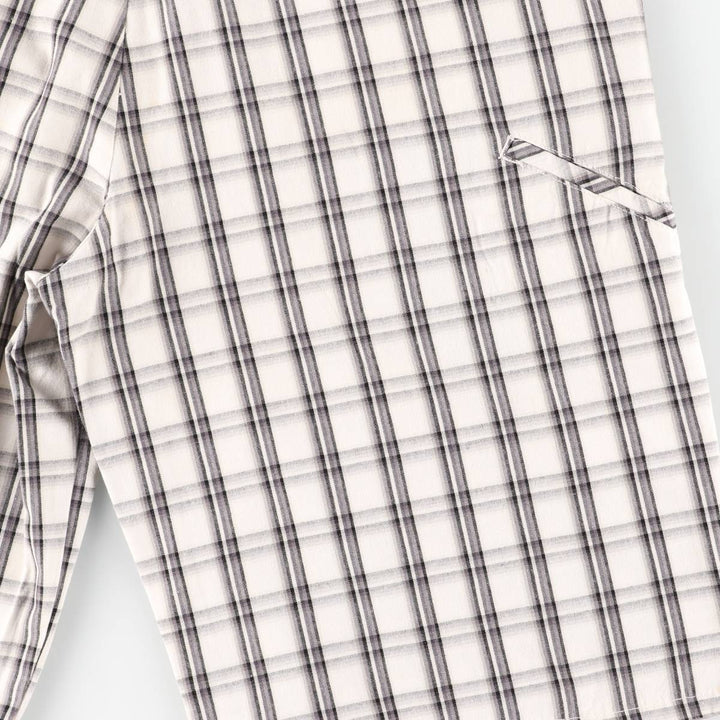 Dickies Check Pattern Work Shorts, Men's Size W37 (approx.) polyester pale white type Vintage Second Hand