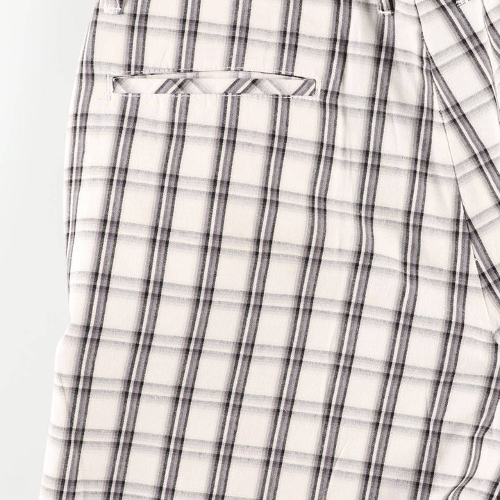 Dickies Check Pattern Work Shorts, Men's Size W37 (approx.) polyester pale white type Vintage Second Hand