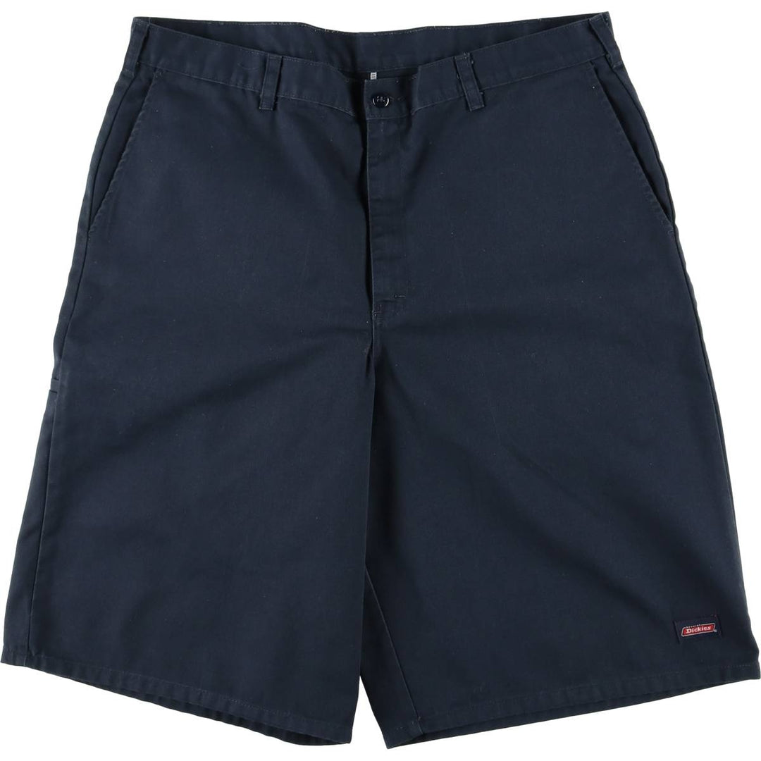 Dickies Work Shorts, Half Pants, Men's, W37 equivalent polyester navy blue type Vintage Second Hand