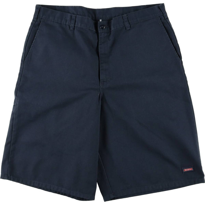 Dickies Work Shorts, Half Pants, Men's, W37 equivalent polyester navy blue type Vintage Second Hand