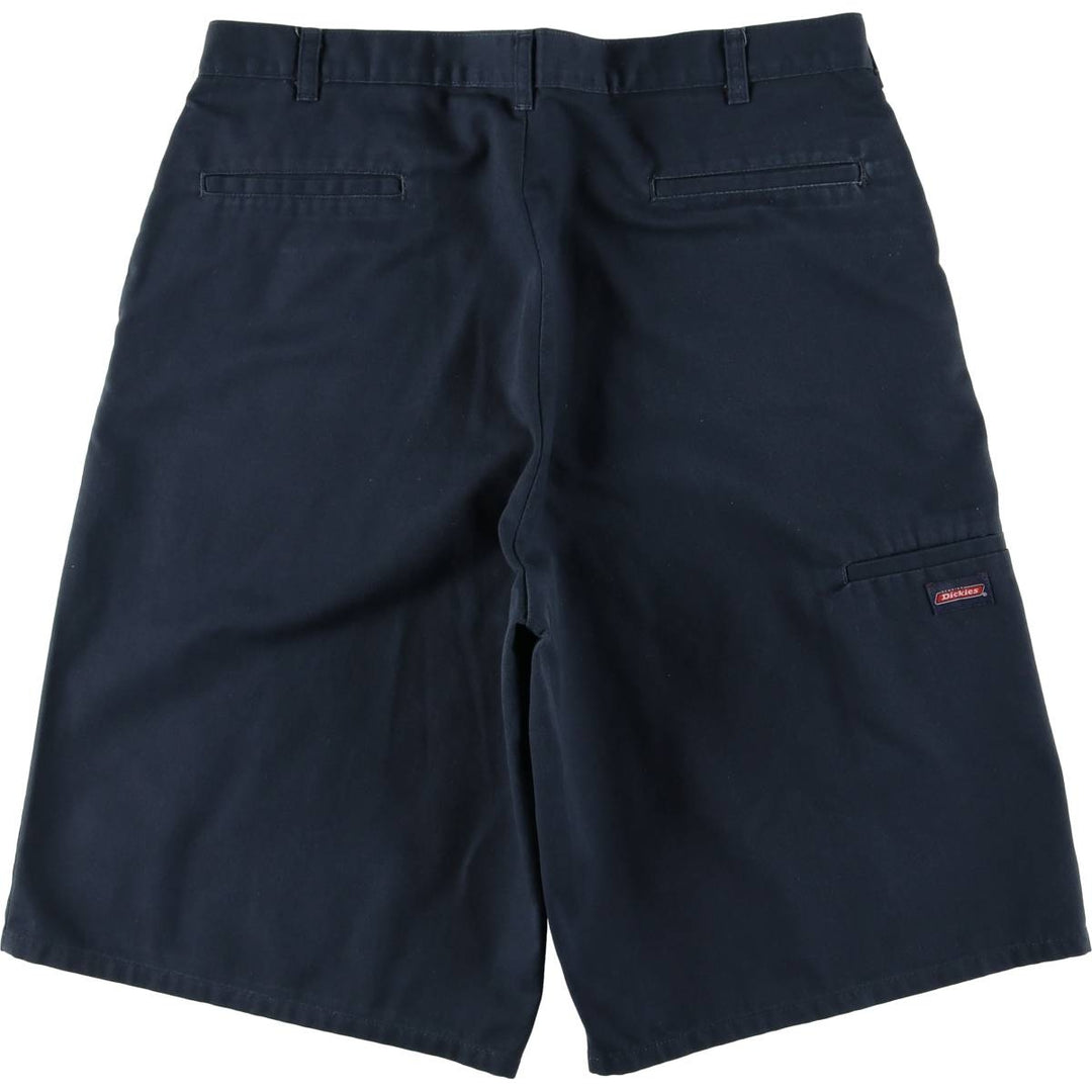 Dickies Work Shorts, Half Pants, Men's, W37 equivalent polyester navy blue type Vintage Second Hand