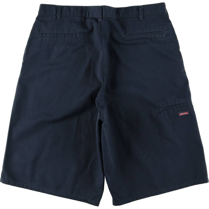 Dickies Work Shorts, Half Pants, Men's, W37 equivalent polyester navy blue type Vintage Second Hand