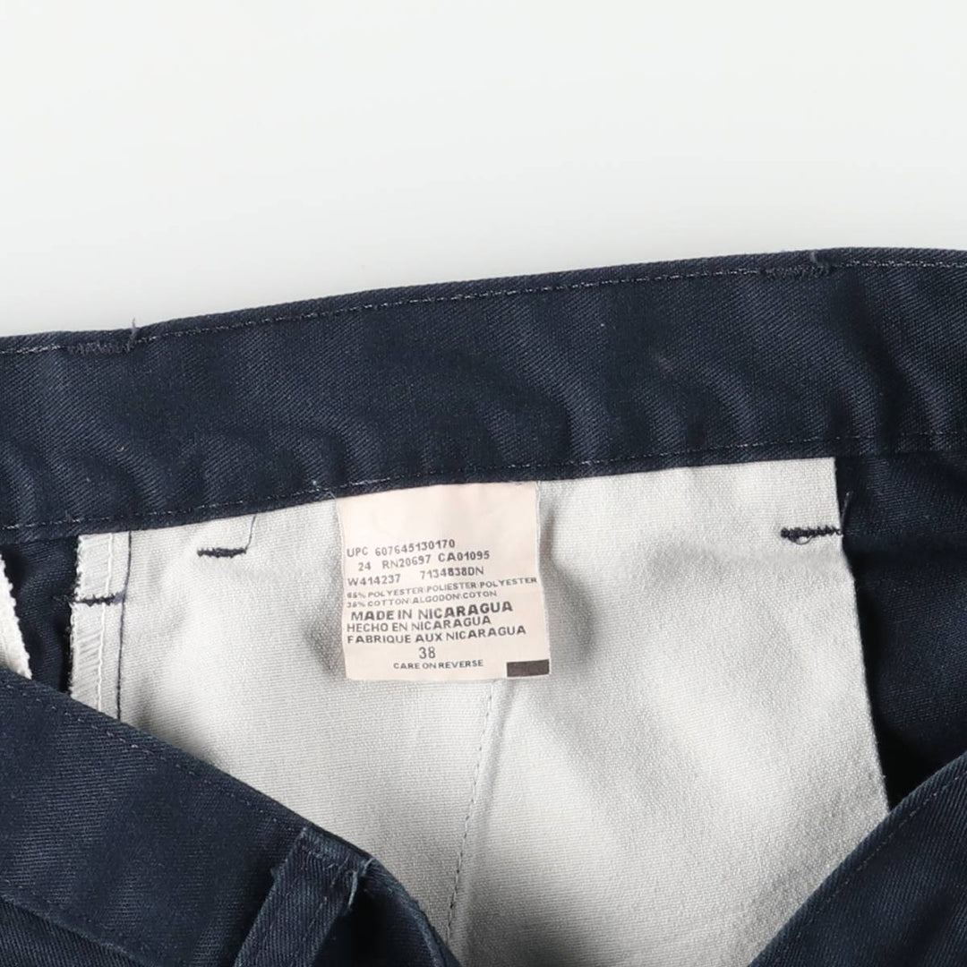 Dickies Work Shorts, Half Pants, Men's, W37 equivalent polyester navy blue type Vintage Second Hand