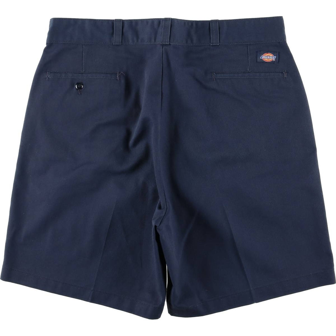 Dickies Work Shorts Short Pants Men's W37 polyester navy blue type Vintage Second Hand