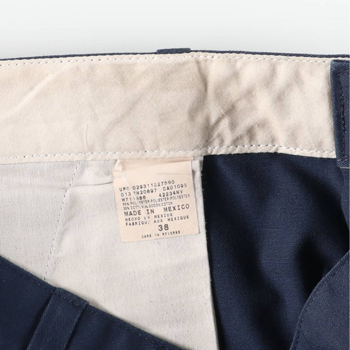 Dickies Work Shorts Short Pants Men's W37 polyester navy blue type Vintage Second Hand