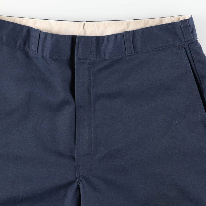 Dickies Work Shorts Short Pants Men's W37 polyester navy blue type Vintage Second Hand