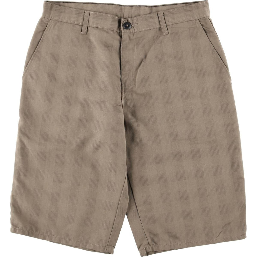 Dickies Check Pattern Work Shorts, Men's Size W34 polyester beige type brown Vintage Second Hand