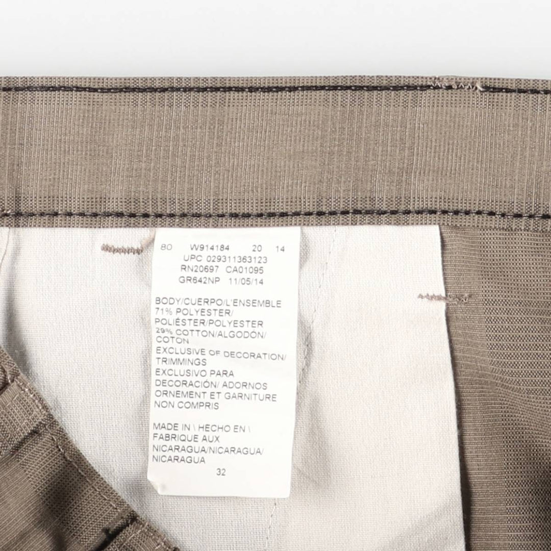 Dickies Check Pattern Work Shorts, Men's Size W34 polyester beige type brown Vintage Second Hand