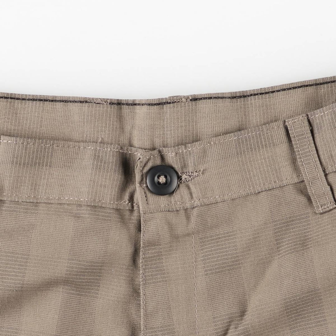 Dickies Check Pattern Work Shorts, Men's Size W34 polyester beige type brown Vintage Second Hand