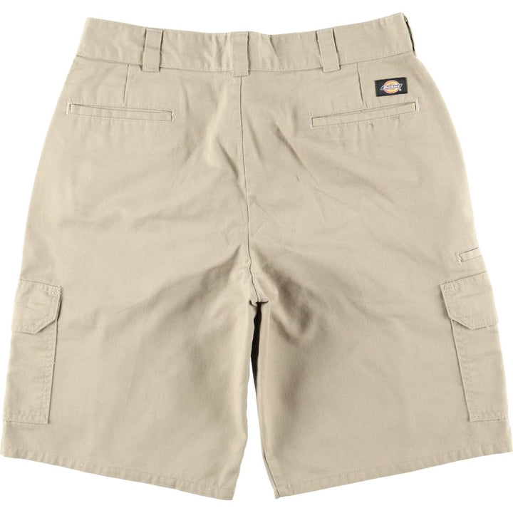 Dickies Relaxed Fit Work Shorts, Half Pants, Men's, W34 equivalent polyester Beige type Vintage Second Hand