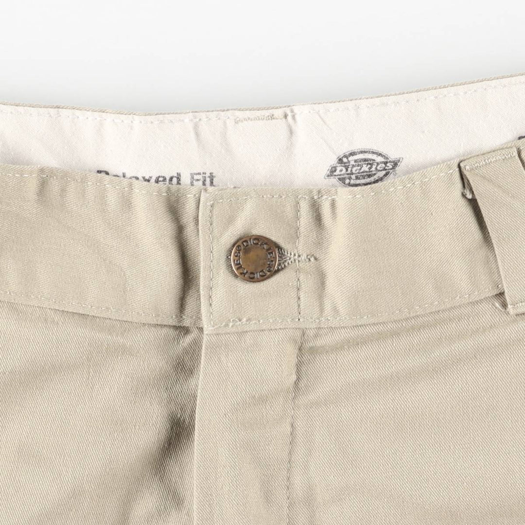 Dickies Relaxed Fit Work Shorts, Half Pants, Men's, W34 equivalent polyester Beige type Vintage Second Hand