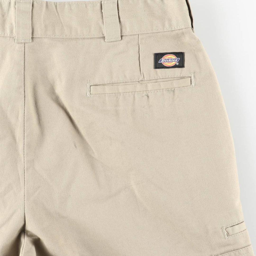 Dickies Relaxed Fit Work Shorts, Half Pants, Men's, W34 equivalent polyester Beige type Vintage Second Hand