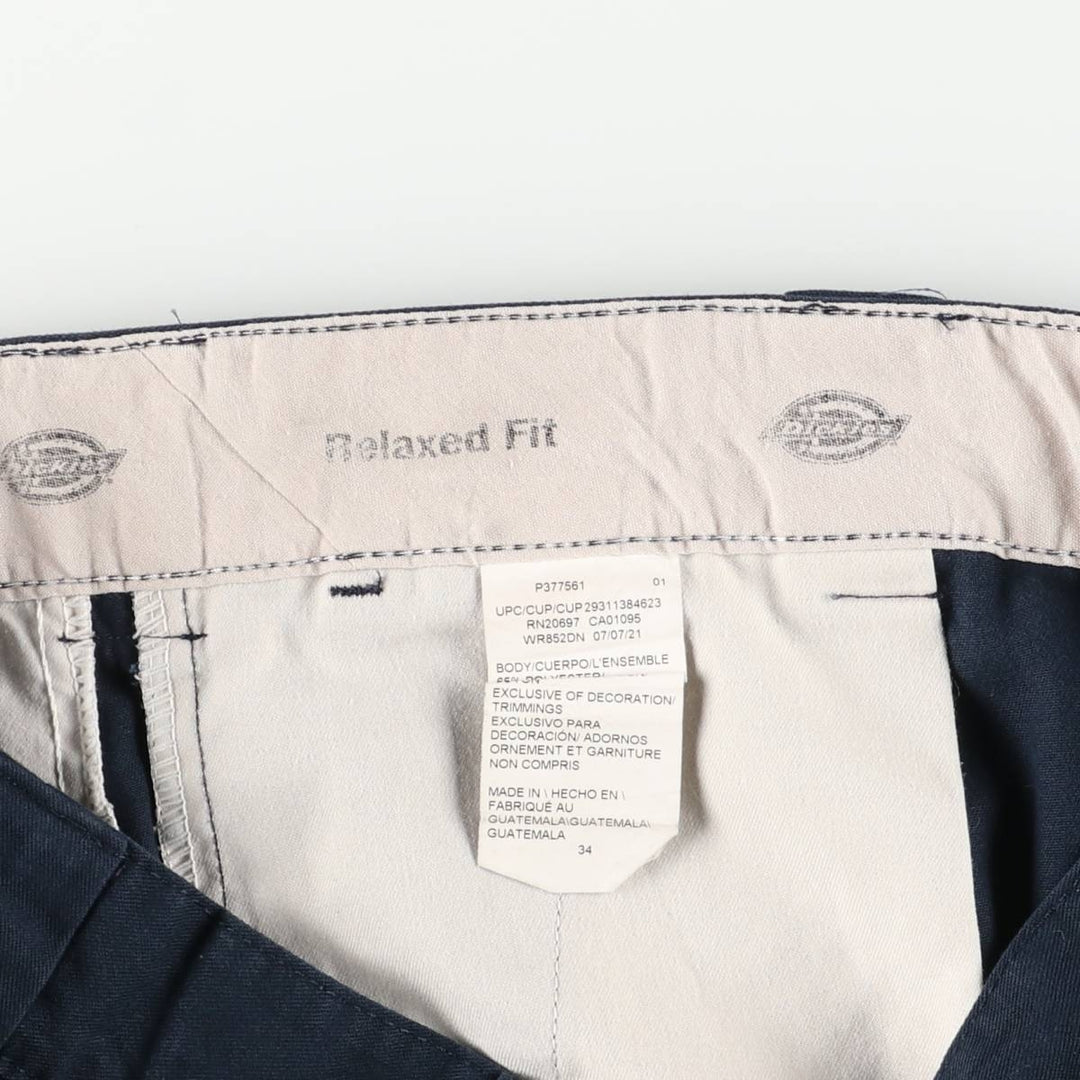 Dickies Work Shorts, Half Pants, Men's, W36 equivalent polyester navy blue type Vintage Second Hand