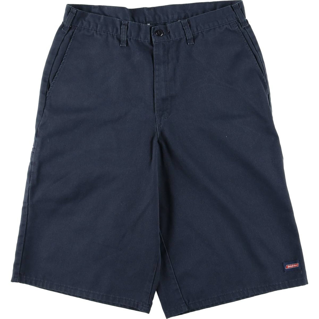 Dickies Work Shorts, Half Pants, Men's, W34 equivalent polyester navy blue type Vintage Second Hand