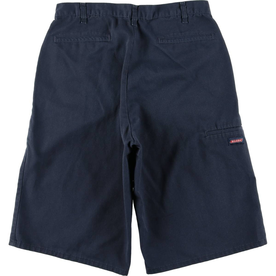 Dickies Work Shorts, Half Pants, Men's, W34 equivalent polyester navy blue type Vintage Second Hand