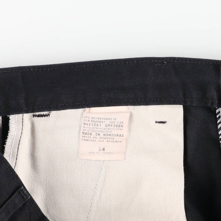 Dickies Work Shorts, Half Pants, Men's, W35 equivalent polyester black type Vintage Second Hand