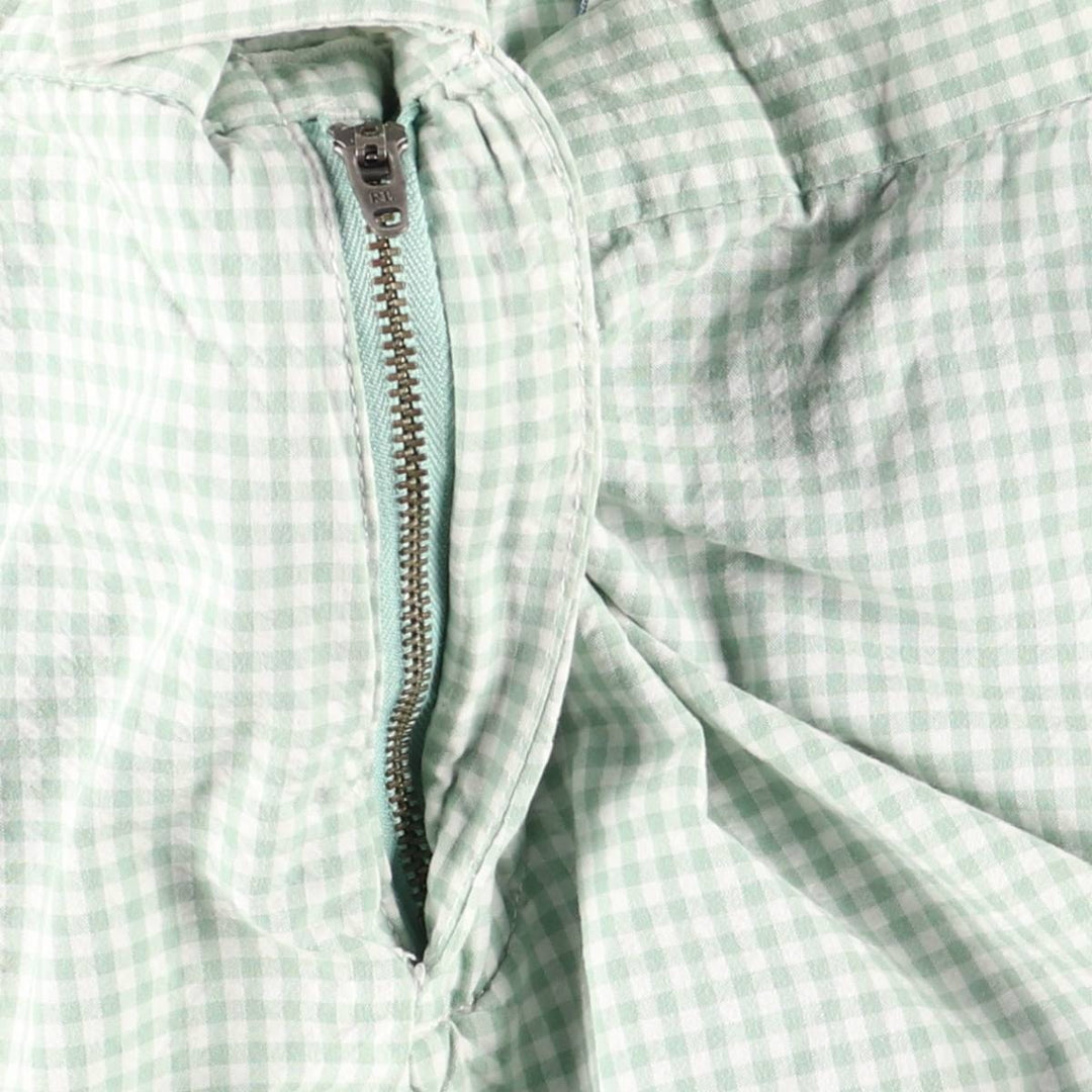 Ralph Lauren POLO by Ralph Lauren gingham check cotton shorts, men's size W34 (approx.) cotton Green type dark green Vintage Second Hand