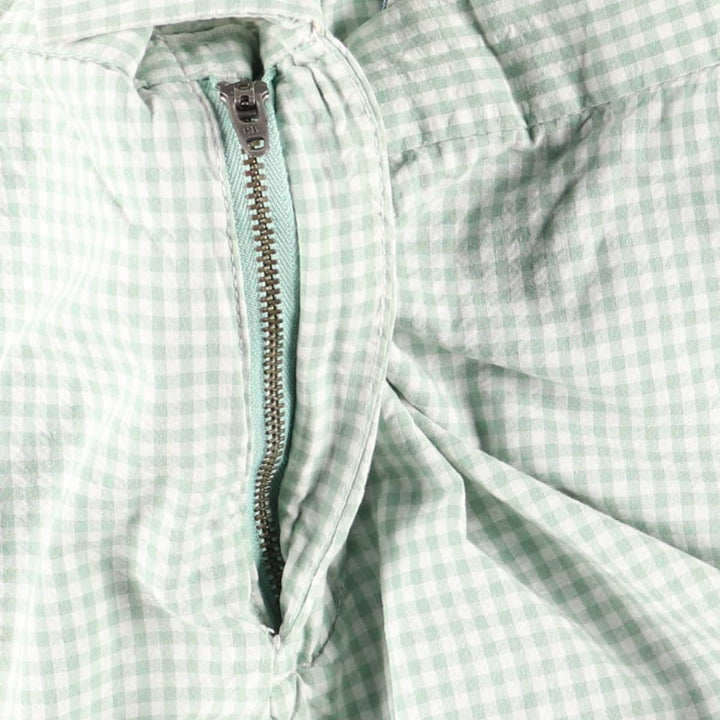 Ralph Lauren POLO by Ralph Lauren gingham check cotton shorts, men's size W34 (approx.) cotton Green type dark green Vintage Second Hand