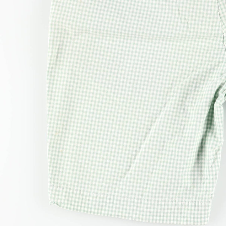 Ralph Lauren POLO by Ralph Lauren gingham check cotton shorts, men's size W34 (approx.) cotton Green type dark green Vintage Second Hand