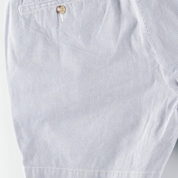 Ralph Lauren POLO RALPH LAUREN Stripe Pattern Cotton Shorts, Wide-leg Shorts, Men's Size W34 (approx.) cotton blue type Vintage Second Hand