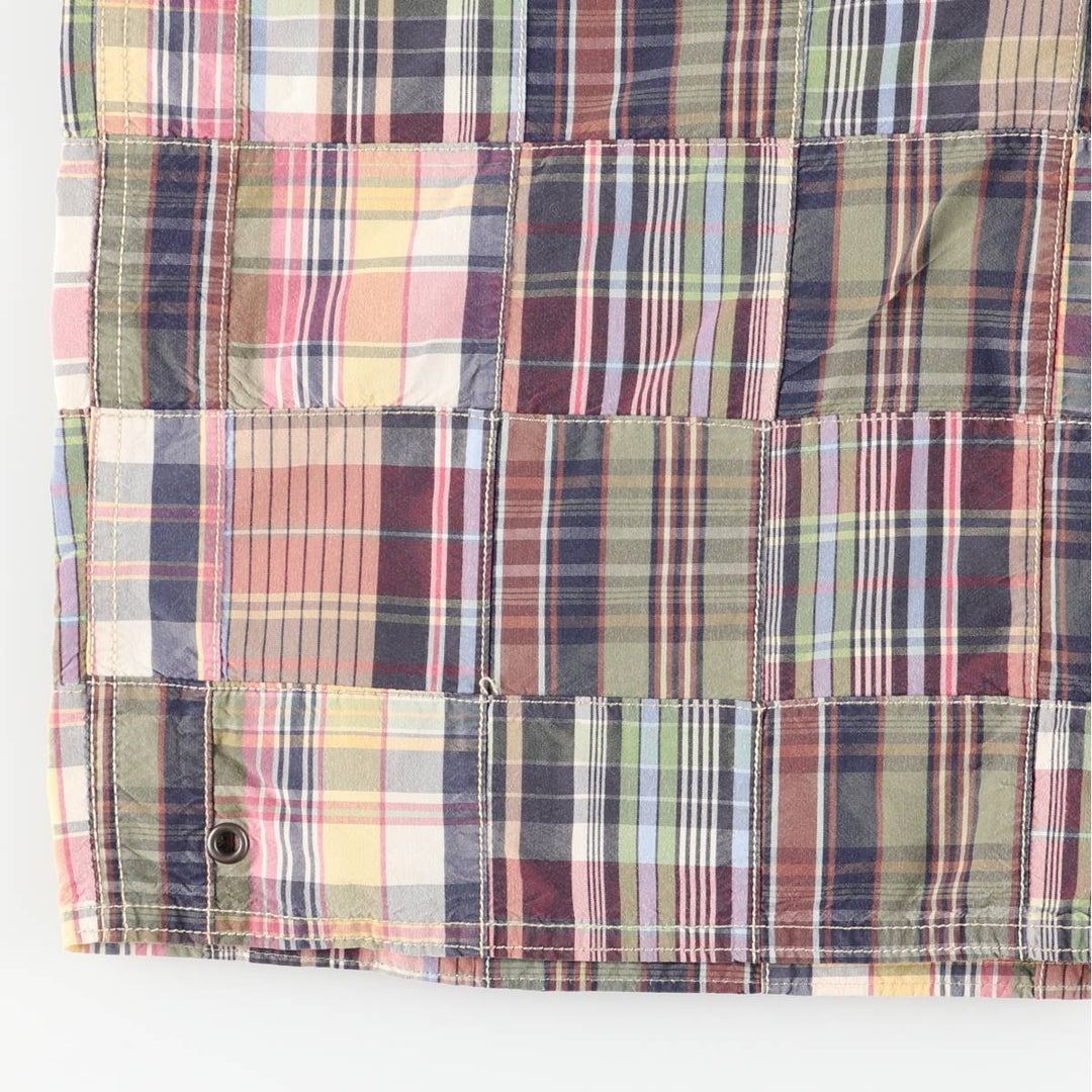 Ralph Lauren POLO by Ralph Lauren Check Pattern Patchwork Cargo Shorts (Men's W34 equivalent) cotton pink type Vintage Second Hand