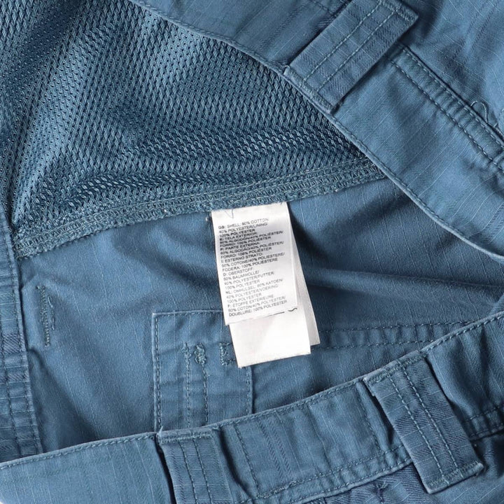 The North Face Check Pattern Cargo Shorts, Half Pants, Cargo Pockets, Men's W36 (approx.), Vintage cotton blue type Vintage Second Hand