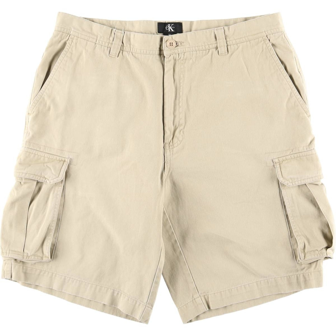 Calvin Klein cargo shorts, men's size W36 (approx.). cotton Beige type Vintage Second Hand