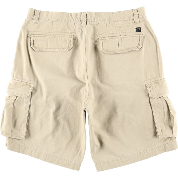 Calvin Klein cargo shorts, men's size W36 (approx.). cotton Beige type Vintage Second Hand