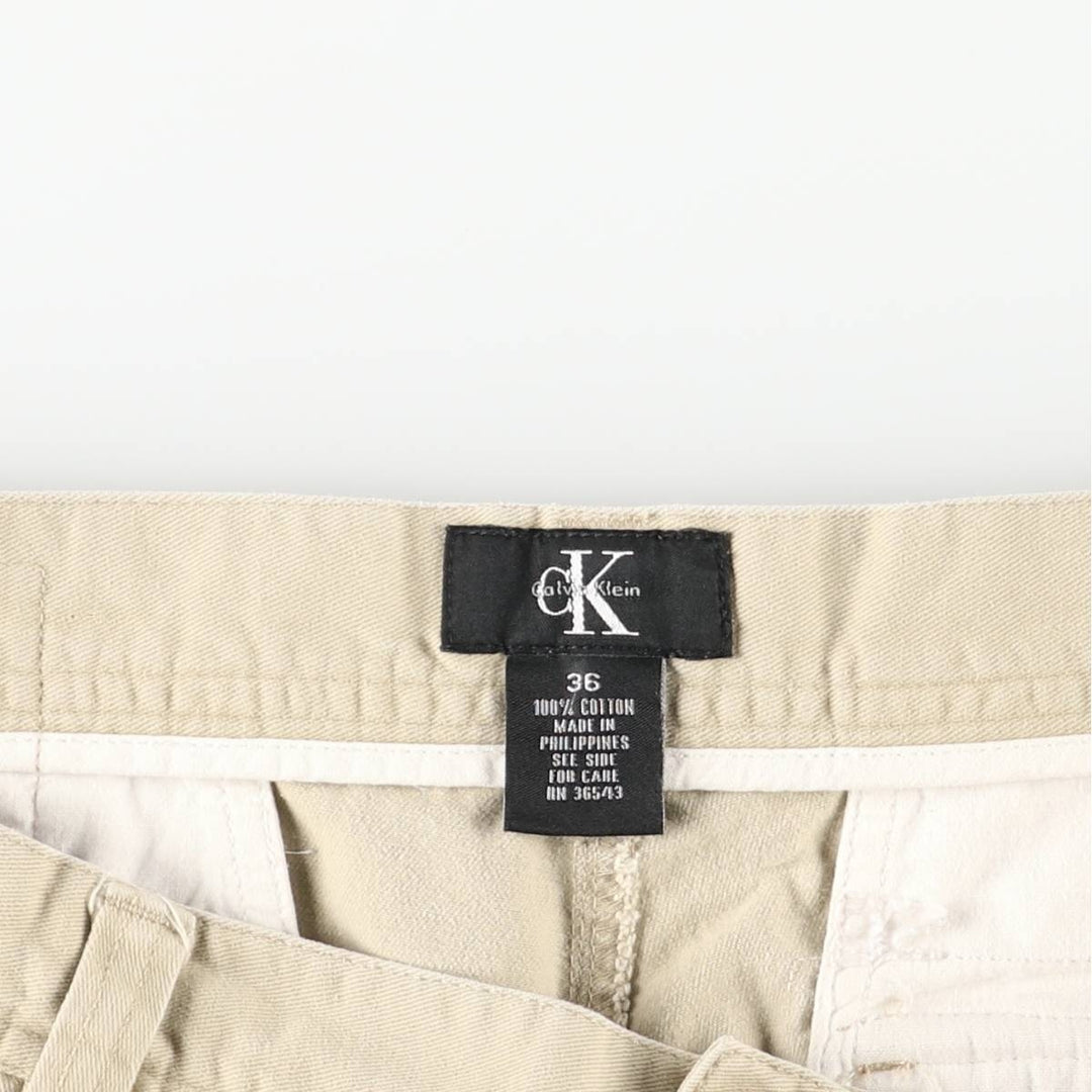 Calvin Klein cargo shorts, men's size W36 (approx.). cotton Beige type Vintage Second Hand