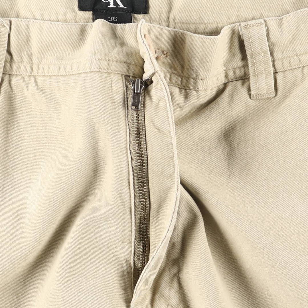 Calvin Klein cargo shorts, men's size W36 (approx.). cotton Beige type Vintage Second Hand