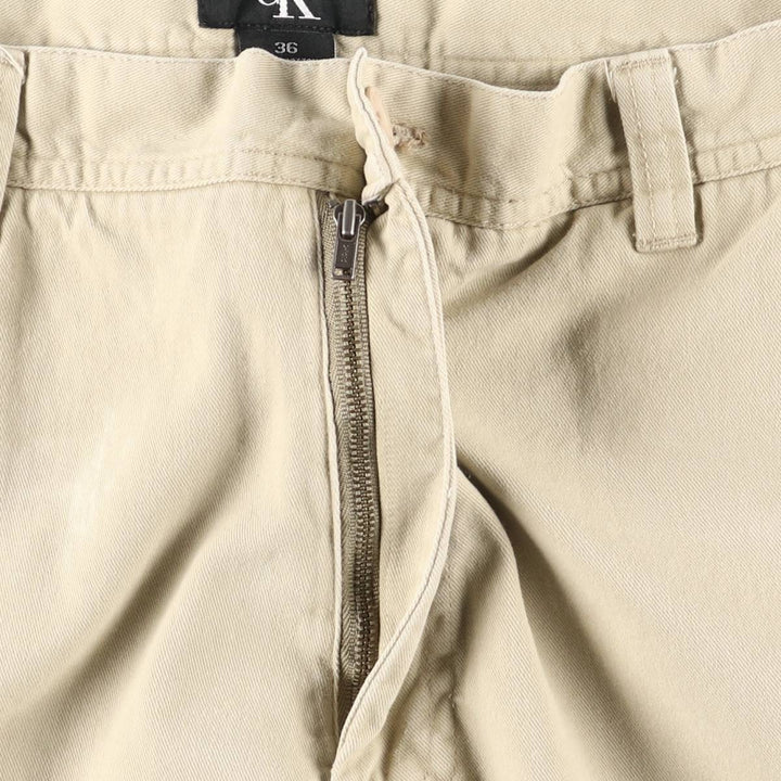 Calvin Klein cargo shorts, men's size W36 (approx.). cotton Beige type Vintage Second Hand