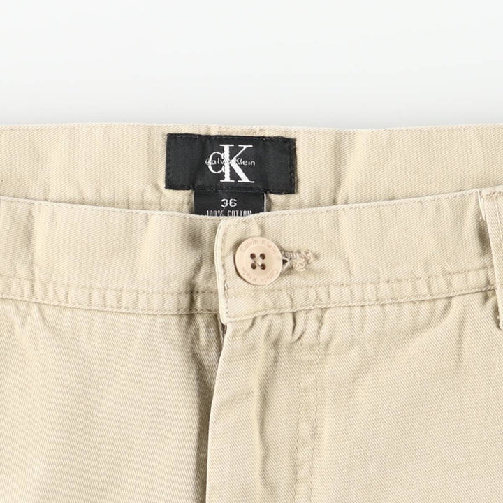 Calvin Klein cargo shorts, men's size W36 (approx.). cotton Beige type Vintage Second Hand