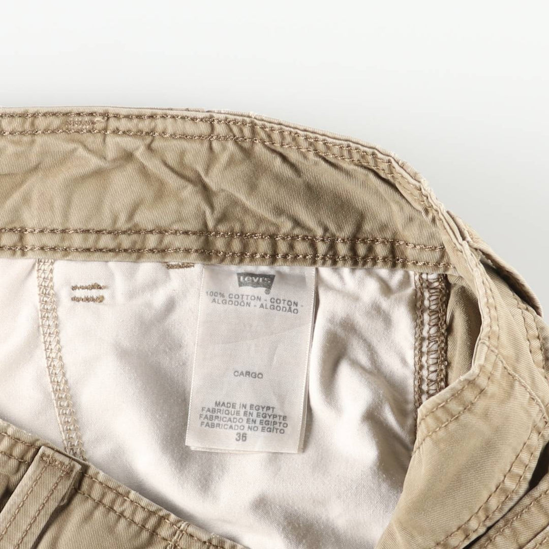 Levi's cargo shorts, men's size W36 (approx.). cotton Khaki type Vintage Second Hand