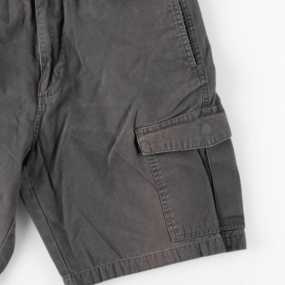 CHAPS Cargo Shorts, Half Pants with Cargo Pockets, Men's Size W34 (approx.) cotton Charcoal Vintage Second Hand