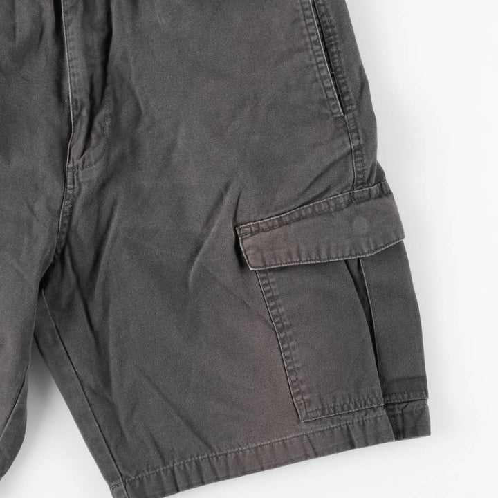 CHAPS Cargo Shorts, Half Pants with Cargo Pockets, Men's Size W34 (approx.) cotton Charcoal Vintage Second Hand