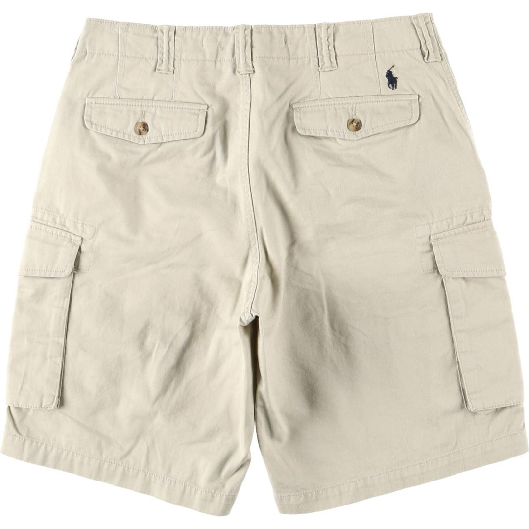 Ralph Lauren POLO RALPH LAUREN Relaxed Fit Chino Shorts, Cargo Pockets, Men's Size W31 (approx.) cotton Khaki type beige Vintage Second Hand