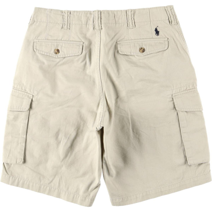 Ralph Lauren POLO RALPH LAUREN Relaxed Fit Chino Shorts, Cargo Pockets, Men's Size W31 (approx.) cotton Khaki type beige Vintage Second Hand