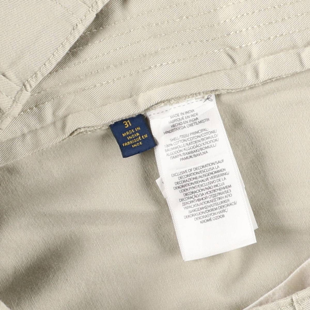 Ralph Lauren POLO RALPH LAUREN Relaxed Fit Chino Shorts, Cargo Pockets, Men's Size W31 (approx.) cotton Khaki type beige Vintage Second Hand