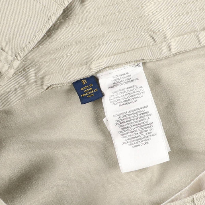 Ralph Lauren POLO RALPH LAUREN Relaxed Fit Chino Shorts, Cargo Pockets, Men's Size W31 (approx.) cotton Khaki type beige Vintage Second Hand