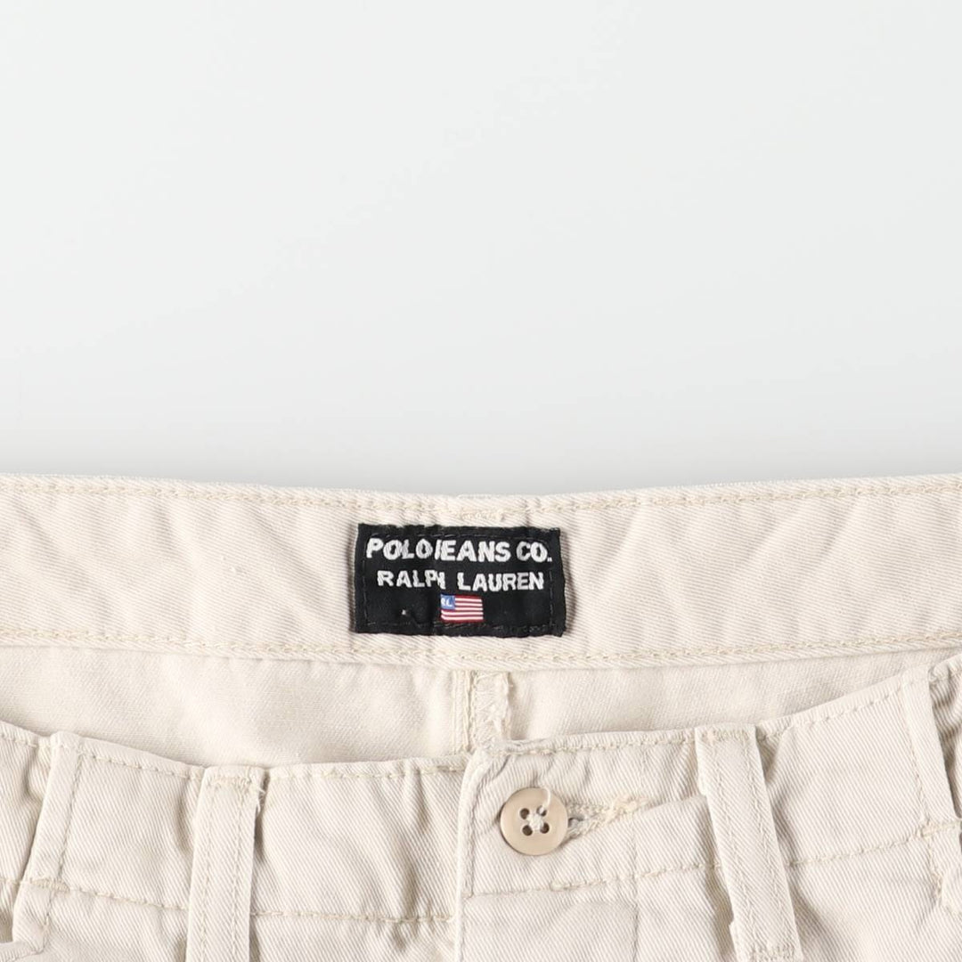 Ralph Lauren POLO JEANS COMPANY cargo shorts, men's size W31 (approx.). cotton Khaki type beige Vintage Second Hand