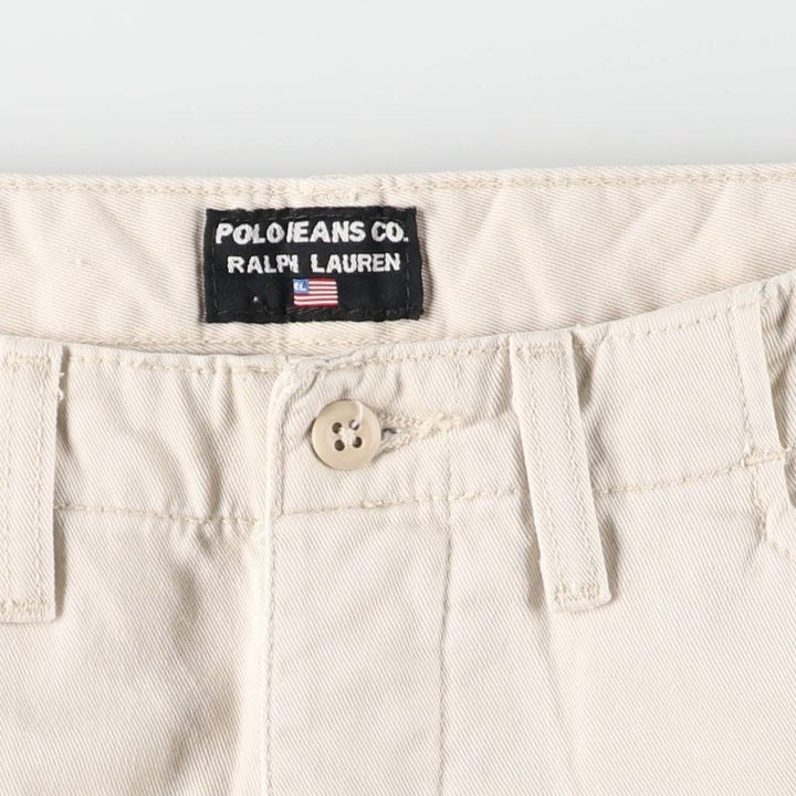 Ralph Lauren POLO JEANS COMPANY cargo shorts, men's size W31 (approx.). cotton Khaki type beige Vintage Second Hand