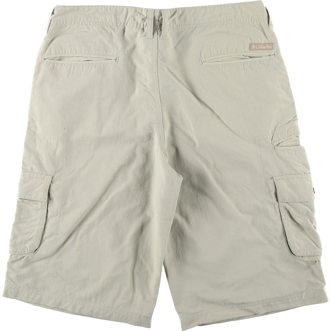 Columbia ripstop nylon shorts, cargo pants, men's size W35 (approx.) Nylon Beige type Vintage Second Hand