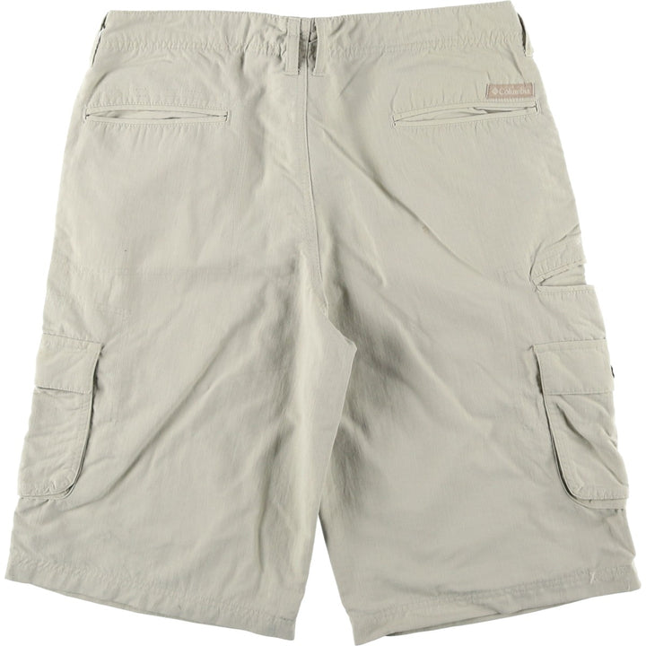 Columbia ripstop nylon shorts, cargo pants, men's size W35 (approx.) Nylon Beige type Vintage Second Hand