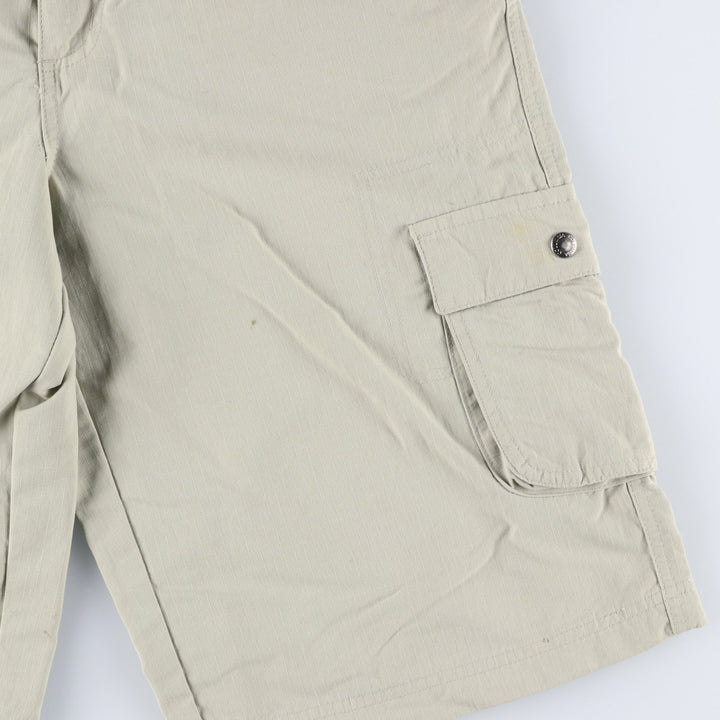 Columbia ripstop nylon shorts, cargo pants, men's size W35 (approx.) Nylon Beige type Vintage Second Hand