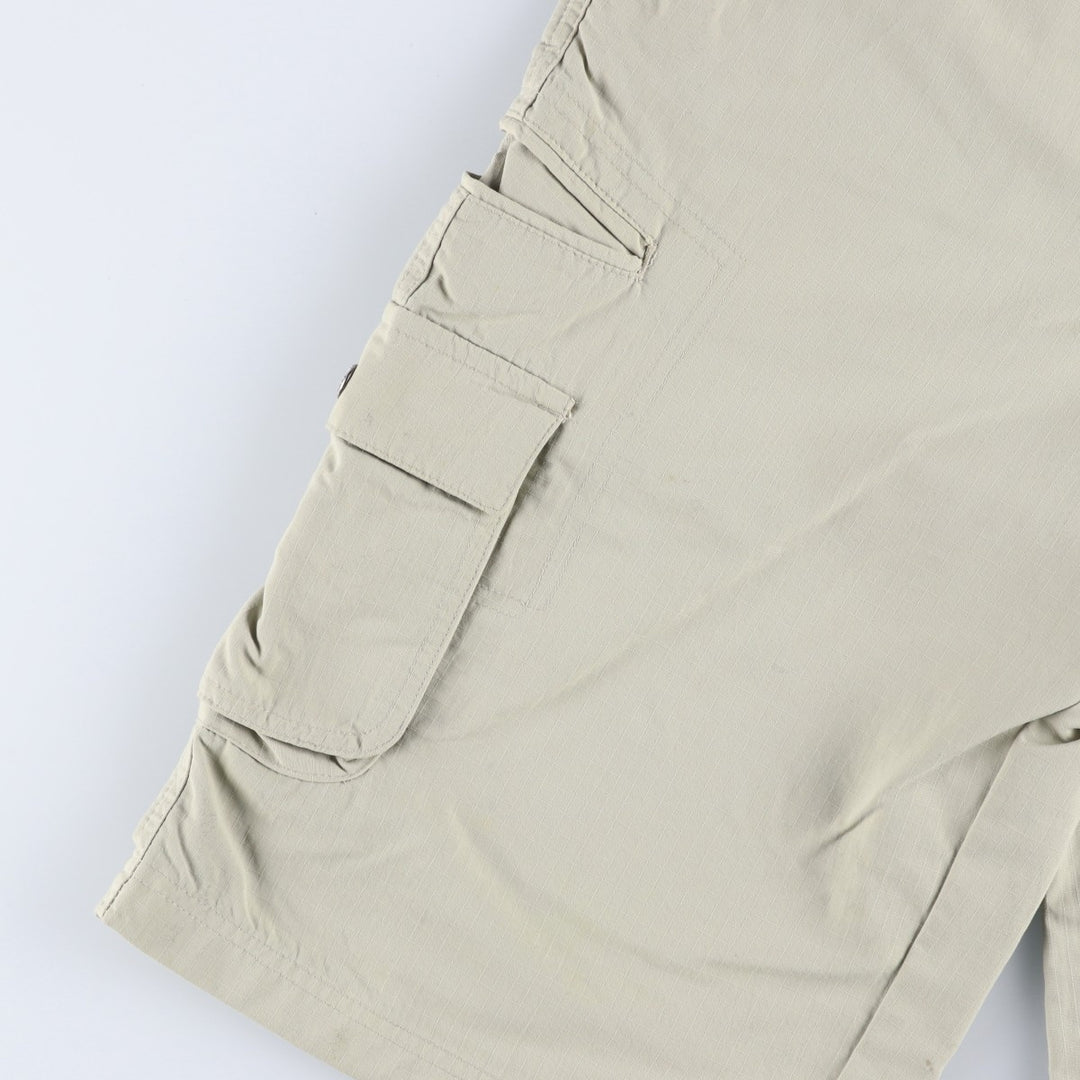 Columbia ripstop nylon shorts, cargo pants, men's size W35 (approx.) Nylon Beige type Vintage Second Hand