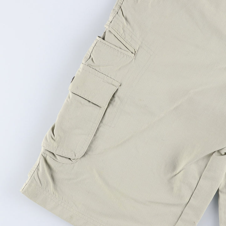 Columbia ripstop nylon shorts, cargo pants, men's size W35 (approx.) Nylon Beige type Vintage Second Hand