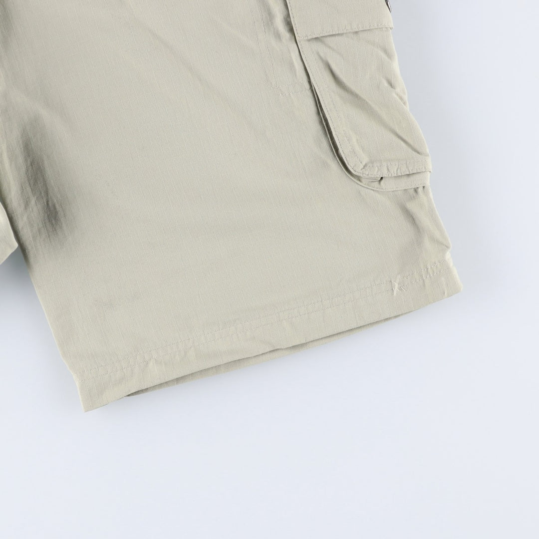 Columbia ripstop nylon shorts, cargo pants, men's size W35 (approx.) Nylon Beige type Vintage Second Hand