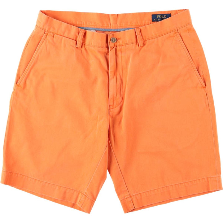 Ralph Lauren POLO RALPH LAUREN CLASSIC FIT Chino Shorts, Men's, Size W34 cotton orange type Vintage Second Hand