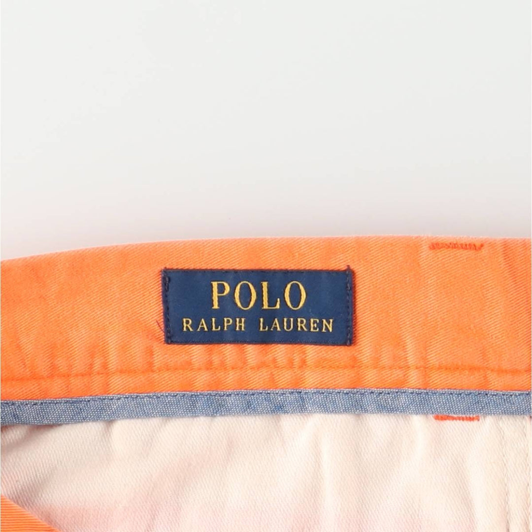 Ralph Lauren POLO RALPH LAUREN CLASSIC FIT Chino Shorts, Men's, Size W34 cotton orange type Vintage Second Hand